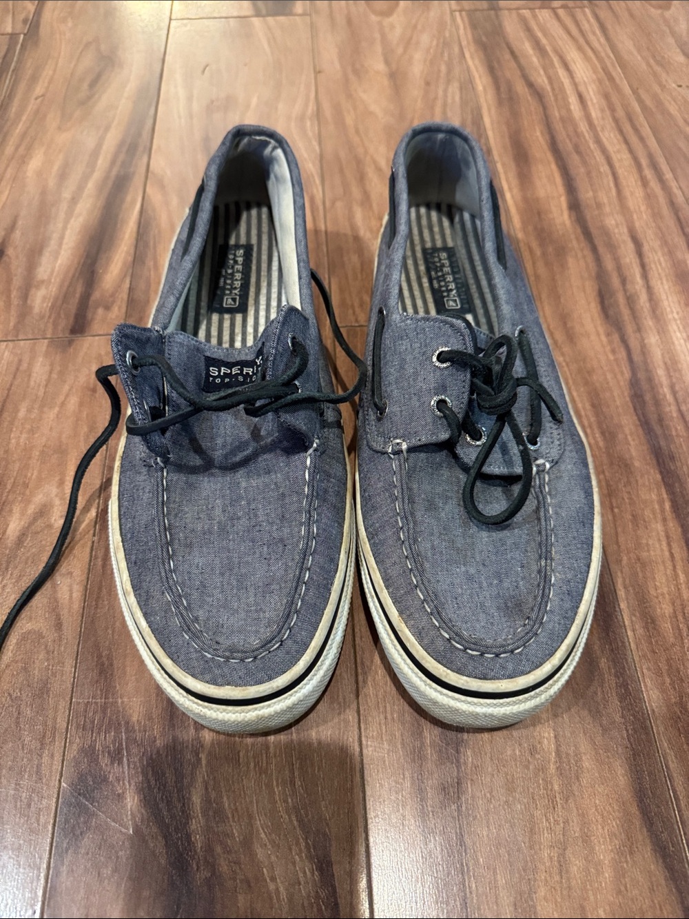 Sperry Men’s Navy Canvas Lace-Up Boat Shoes